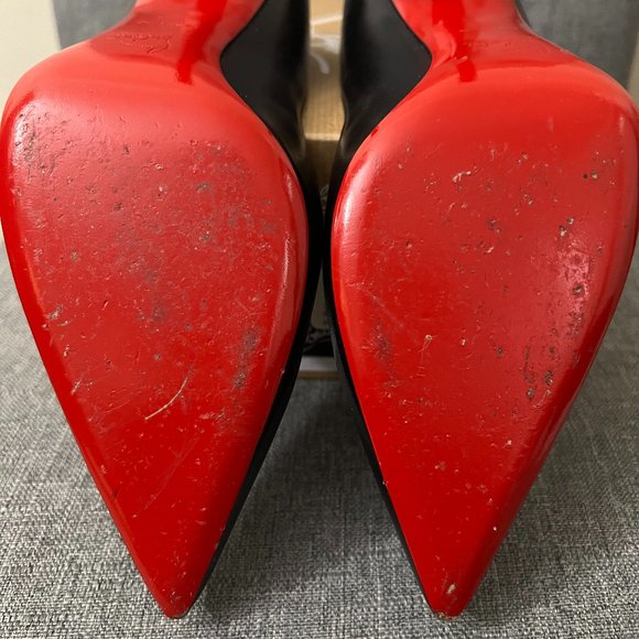 Christian Louboutin "Apostrophy" black leather heels - Picture 7 of 14